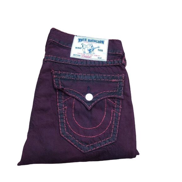 True Religion Jeans Size 32 STRAIGHT Red - Picture 6 of 16